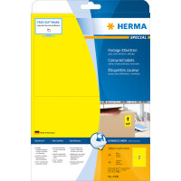 Herma Etiketten ablösbar 199,6 x 143,5 mm gelb 20 Bl 40 Etik. LaserInkCopy