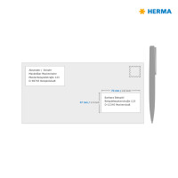 Herma Etiketten permanent haftend 70 x 37 mm Folie transparent matt wetterfest 25 Bl 600 Etik. LaserCopy