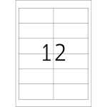 Inkjet-Etiketten A4, 97 x 42,3 mm, weiß, permanent haftend