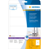 Herma Ordnerrückenschilder permanent haftend 192 x 61 mm weiss 25 Bl 100 Etik. Inkjet