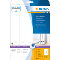 Herma Ordnerrückenschilder permanent haftend 297 x 38 mm weiss 25 Bl 125 Etik. Inkjet