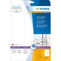 Herma Ordnerrückenschilder permanent haftend 297 x 61 mm weiss 25 Bl 75 Etik. Inkjet