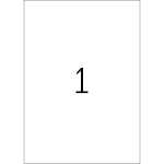 Wetterfeste Inkjet-Etiketten A4, 210 x 297 mm, weiß, permanent haftend