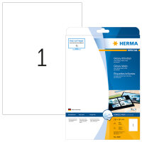 Herma Etiketten permanent haftend 210 x 297 mm weiss Hochglanz 25 Bl 25 Etik. LaserCopy