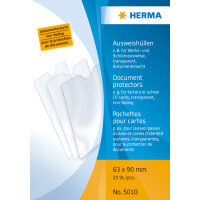 Herma Ausweishülle PP transparent 63 x 90 mm für z.B. Werks- und Schülerausweis