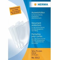 Herma Ausweishülle klappbar PP transparent 52 x 75 mm für Din A8