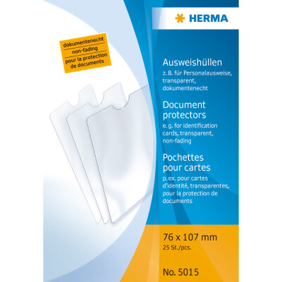 Herma Ausweishülle PP transparent 76 x 107 mm für z.B. Personalausweis