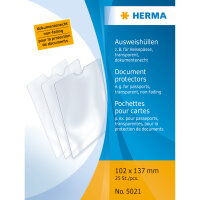 Herma Ausweishülle klappbar PP transparent 102 x 137...