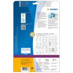Herma CD-Einleger perforiert 121 x 242 mm 25 Stück weiss LaserInkCopy