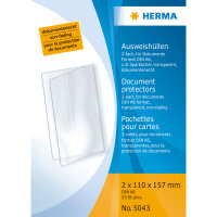 Herma Ausweishülle klappbar PP transparent 110 x 157...