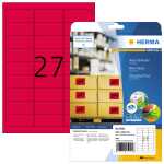 Herma Etiketten permanent haftend 63,5 x 29,6 mm neonrot...