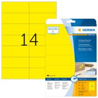 Herma Etiketten ablösbar 105 x 42,3 mm gelb 20 Bl...