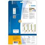 Etikett 105x42,3mm blau A4 280Et 20Bl 14Et Bl LaserInkCopy ablösbar