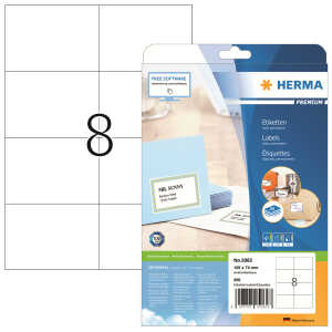 Herma Etiketten permanent 105 x 74 mm weiss PREMIUM 25 Bl 200 Etik.