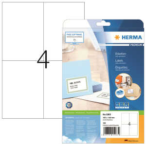 Herma Etiketten permanent 105 x 148 mm weiss PREMIUM 25 Bl 100 Etik.