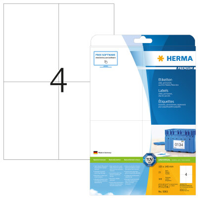 Herma PREMIUM ETIKETTEN A4 25 105x148