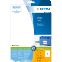 Herma Etiketten permanent haftend 210 x 297 mm weiss PREMIUM 25 Bl 25 Etik. LaserInkCopy