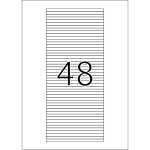 Etiketten für CD-Box A4, 114,3 x 5,5 mm, weiß Papier matt 1200 St.