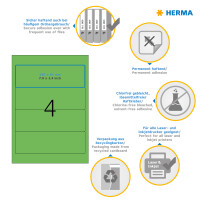 Herma Ordnerrückenschilder permanent haftend 192 x 61 mm grün 20 Bl 80 Etik. LaserInkCopy