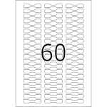 Ringetiketten A4, 49 x 10 mm, weiß, blickdicht, stark haftend