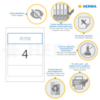 Herma Ordnerrückenschilder permanent haftend 192 x 59 mm weiss 25 Bl 100 Etik. LaserInkCopy