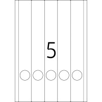 Herma Ordnerrückenschilder permanent haftend 297 x 38 mm weiss 25 Bl 125 Etik. LaserInkCopy