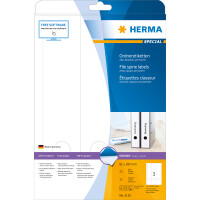 Herma Ordnerrückenschilder permanent haftend 297 x 61 mm weiss 25 Bl 75 Etik. LaserInkCopy