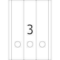 Herma Ordnerrückenschilder permanent haftend 297 x 61 mm weiss 25 Bl 75 Etik. LaserInkCopy