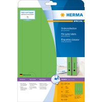 Herma Ordnerrückenschilder permanent haftend 297 x 61 mm grün 20 Bl 60 Etik. LaserInkCopy