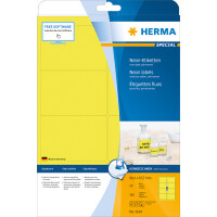 Herma Etiketten permanent haftend 99,1 x 67,7 mm neongelb 20 Bl 160 Etik. LaserCopy