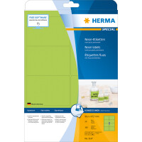 Herma Etiketten permanent haftend 99,1 x 67,7 mm neongrün 20 Bl 160 Etik. LaserCopy