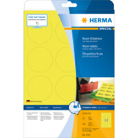 Herma Etiketten permanent haftend Ø 60 mm neongelb 20 Bl 240 Etik. LaserCopy