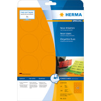 Herma Etiketten permanent haftend Ø 60 mm neonorange 20 Bl 240 Etik. LaserCopy