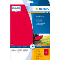 Herma Etiketten permanent haftend Ø 60 mm neonrot 20 Bl 240 Etik. LaserCopy