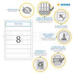 Herma Ordnerrückenschilder permanent 192 x 34 mm weiss 25 Bl 200 Etik.