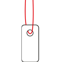 Herma Hängeetiketten 7 x 15 mm weiss mit rotem Faden 1000 Stück Handbeschriftung
