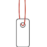Herma Hängeetiketten 7 x 15 mm weiss mit rotem Faden 1000 Stück Handbeschriftung