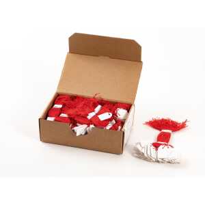 Hängeetiketten 15 x 24 mm, mit Faden rot, 1000 St.