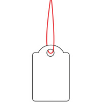 Herma Hängeetiketten 15 x 24 mm weiss mit rotem Faden 1000 Stück Handbeschriftung