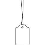 Hängeetiketten 25 x 38 mm, mit Faden weiß, 1000 St.