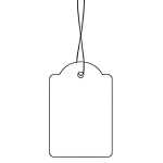 Hängeetiketten 18 x 28 mm, mit Faden weiß, 1000 St.