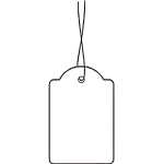 Hängeetiketten 32 x 50 mm weiss mit weißem Faden 1000 Stück