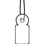 Hängeetiketten 10 x 22 mm, mit Faden weiß, 1000 St.