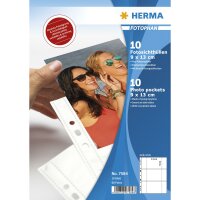 Herma FOTOPHAN 9x13 QUER / 6 FOTOS WEISS