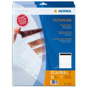 Negativhüllen, transparent, für 7 x 6 Streifen, 25 St.