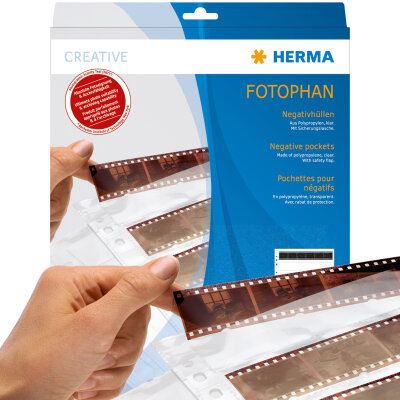 Herma FOTOPHAN Negativhüllen PP Mittelformat a 4 Negative 100 Stück