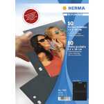 Fotophan Fotosichthüllen 13x18 cm quer schwarz 10 Hüllen