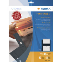 Herma FOTOPHAN Fotosichthüllen PP für Fotos 13 x 18 cm quer schwarz 10 Stück