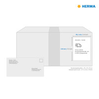 Herma Etiketten permanent haftend 99,1 x 139 mm Folie transparent klar wetterfest 25 Bl 100 Etik. LaserCopy