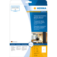 Herma Etiketten permanent haftend 210 x 297 mm Folie transparent klar wetterfest 25 Bl 25 Etik. LaserCopy